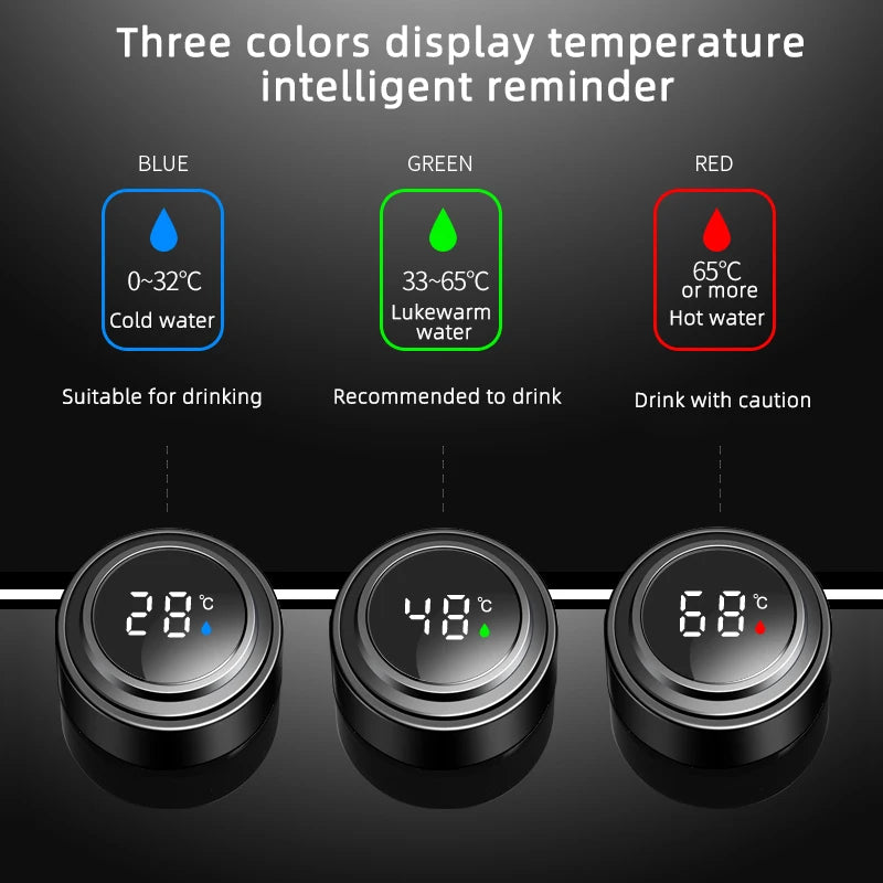 Intelligent Stainless Steel Thermos Temperature Display Smart