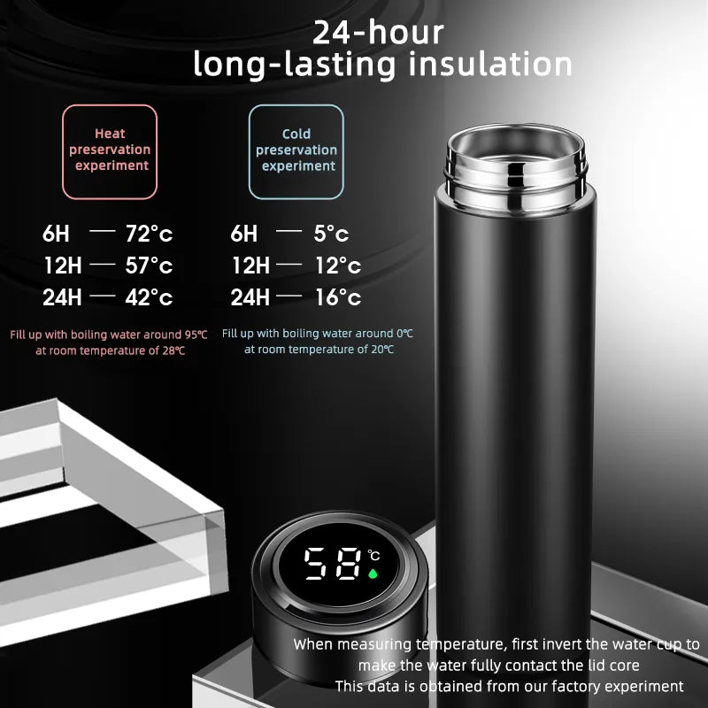 Intelligent Stainless Steel Thermos Temperature Display Smart