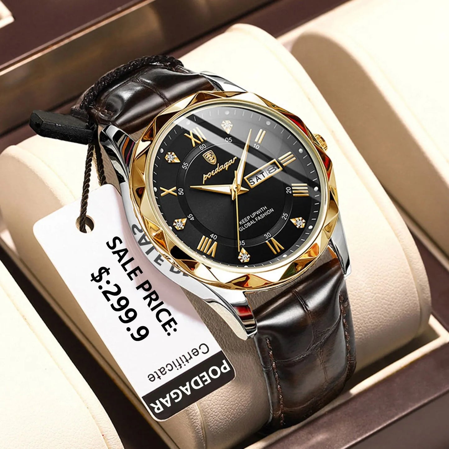 POEDAGAR Luxury Business Man Wristwatch