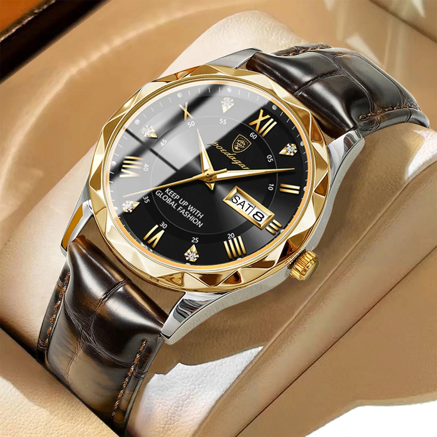 POEDAGAR Luxury Business Man Wristwatch