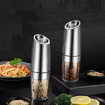 Electric Gravity Salt And Pepper Grinder Mill Set