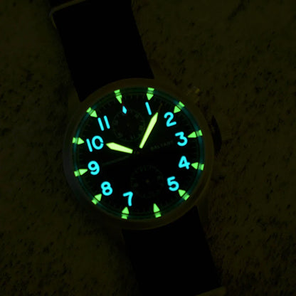 Baltany Quartz Watch for Men Pilot Chronograph Wristwatch VK61 Movement 100m Waterproof Luminous Sapphire Vintage Military Style