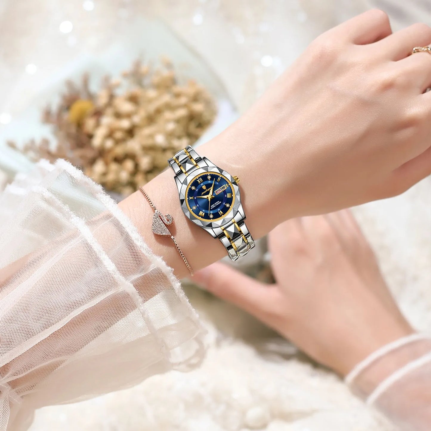 POEDAGAR Luxury Ladies Watch Luminous