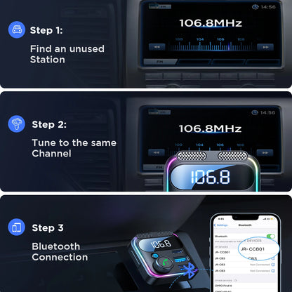 JOYROOM Bluetooth 5.3 FM Transmitter for Car